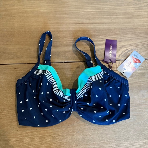 Lascana T-shirt Bikini Top Size 36DD "Monroe" in Turquoise - Picture 1 of 4